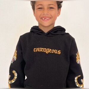 Lola + The Boys Courageous Tiger hoodie sweatshirt size 8